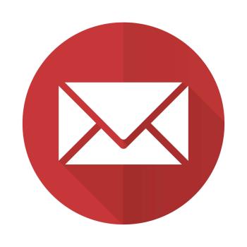 ein rotes Icon Email